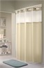 Beige Double H Hookless&reg; Shower Curtain