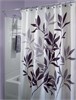 Leaves Shower Curtain (White, Black and Gray)