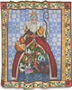 Jim Shore's Twelve Days of Santa Shower Curtain